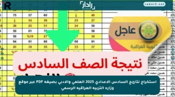استخراج نتائج السادس الإعدادي 2025 العلمي والأدبي بصيغة PDF عبر موقع وزارة التربية العراقية الرسمي